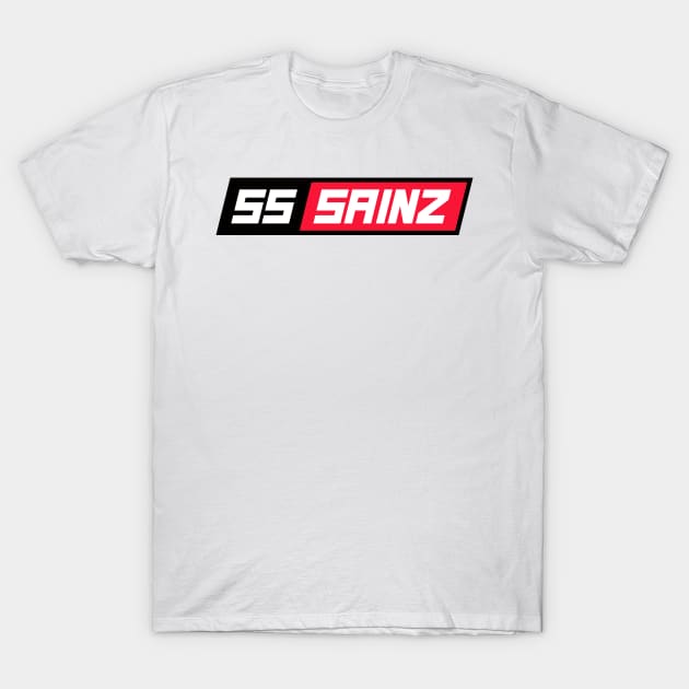 Carlos Sainz 55 F1 Driver T-Shirt by petrolhead